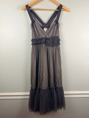 Moulinette Soeurs Anthropologie Spirited Away Purple Mesh Dress Women’s Size 2